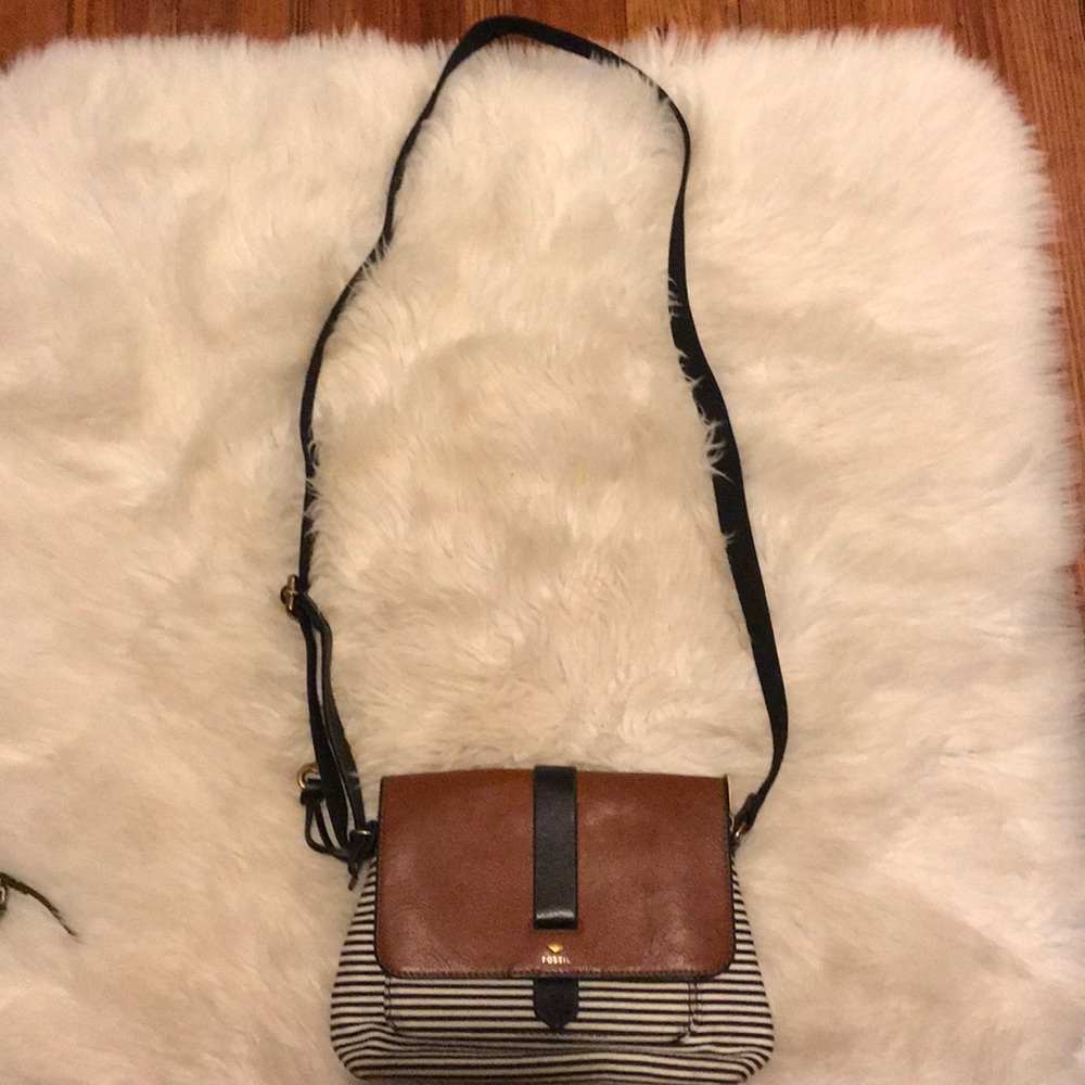 Striped Fossil Crossbody